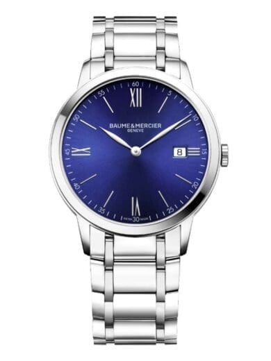Baume & Mercier Classima Blue Dial Bracelet Watch 10382