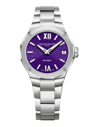Baume & Mercier Riviera Purple Ladies Watch 10728