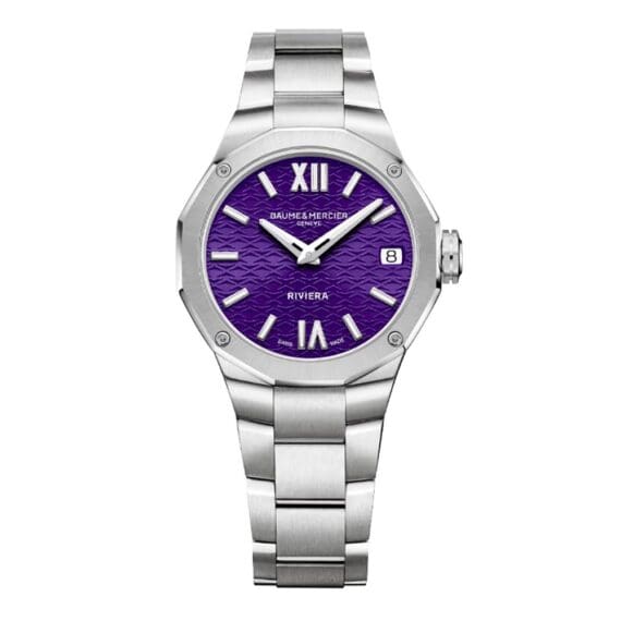 Baume & Mercier Riviera Purple Ladies Watch 10728