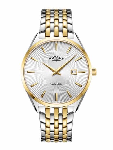 Rotary Ultra Slim Mens Two Tone Bracelet Watch GB08011/02