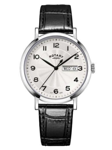 Rotary Heritage Mens Day Date Black Strap Watch GS05420/22
