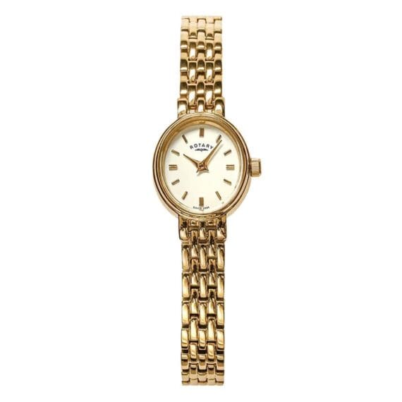 Rotary Ladies Gold PVD Oval Bracelet Watch LB02084/02